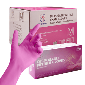 GP31 Rose Red 3.5mil Nitrile Gloves