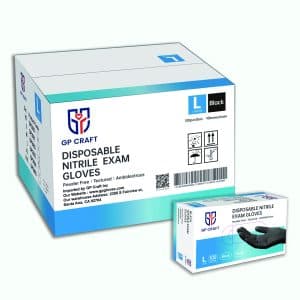 GP50 Black 5mil Nitrile Exam Gloves