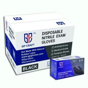 GP51 Black 5.5mil Nitrile Exam Gloves