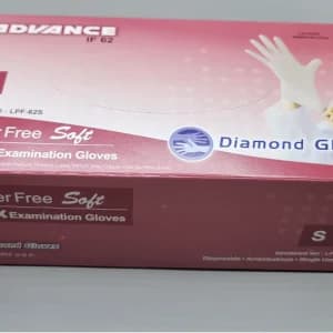 Diamond Advance Latex Exam Gloves 5.6mil Polymer Coated